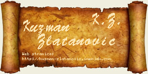 Kuzman Zlatanović vizit kartica